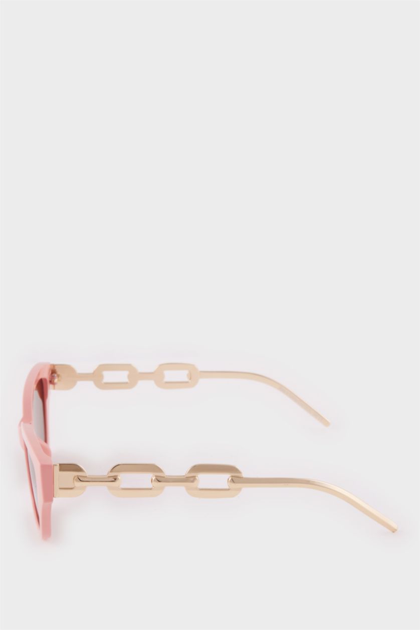 Kadın Pembe Kadın Kedi Gözü Metal Güneş Gözlüğü