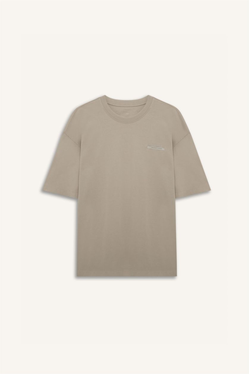 Man Sand DeFactoFit Oversize Fit Printed Sports T-Shirt