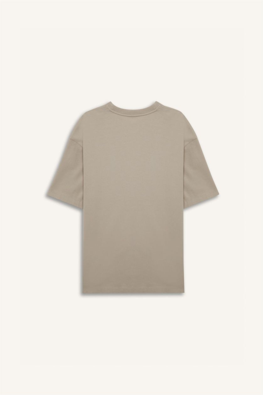 Man Sand DeFactoFit Oversize Fit Printed Sports T-Shirt