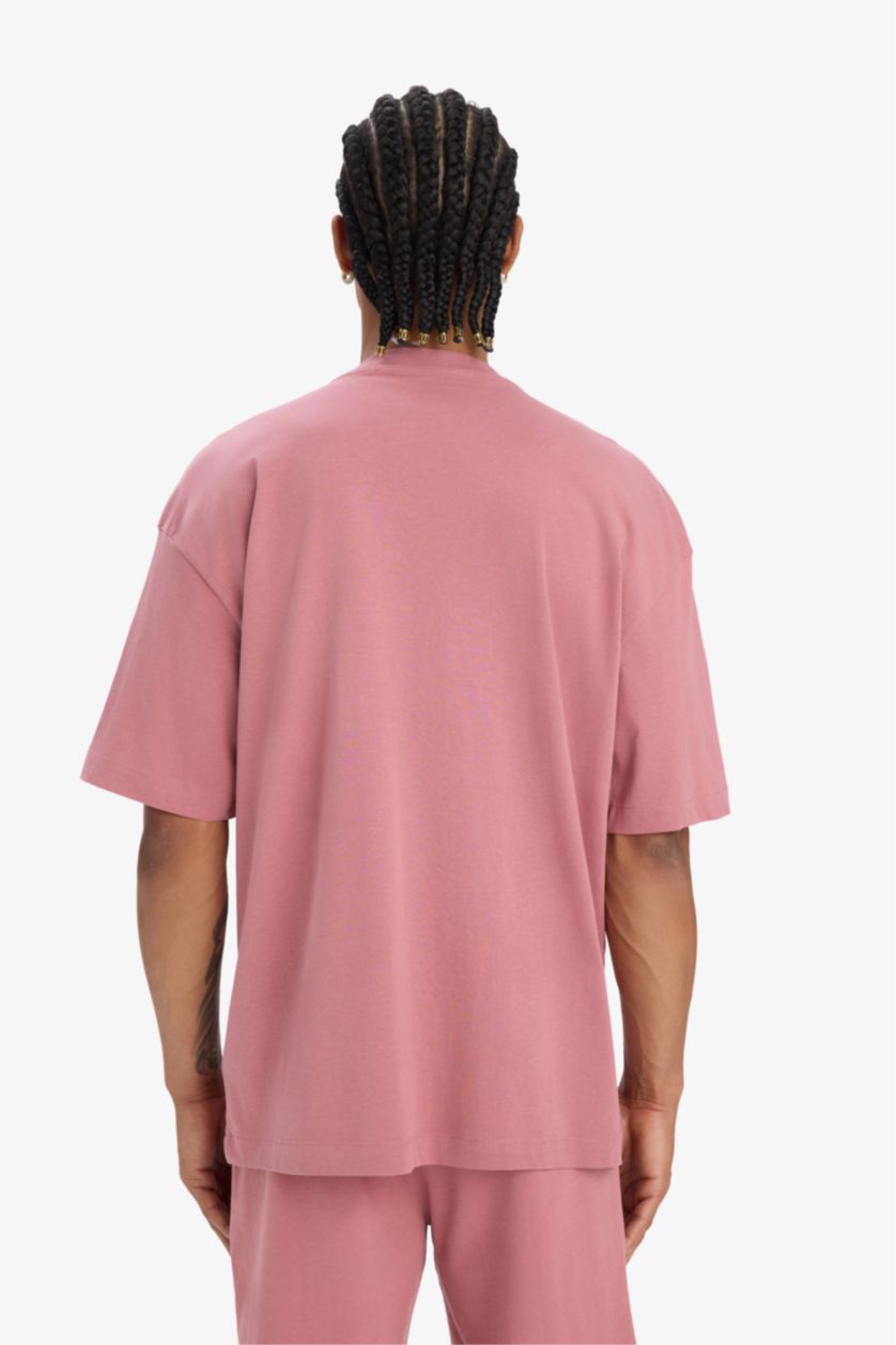 MAN Bordeaux DeFactoFit Oversize Fit Printed Sports T-Shirt