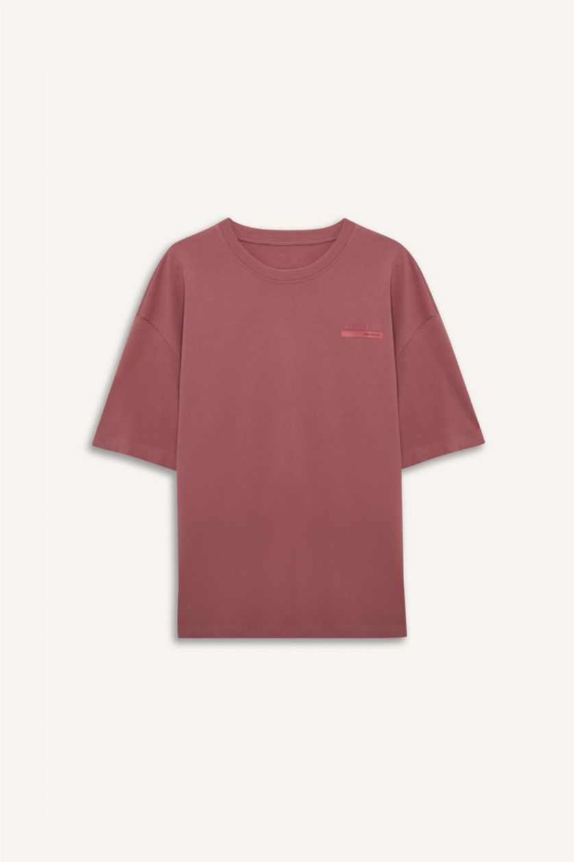 MAN Bordeaux DeFactoFit Oversize Fit Printed Sports T-Shirt