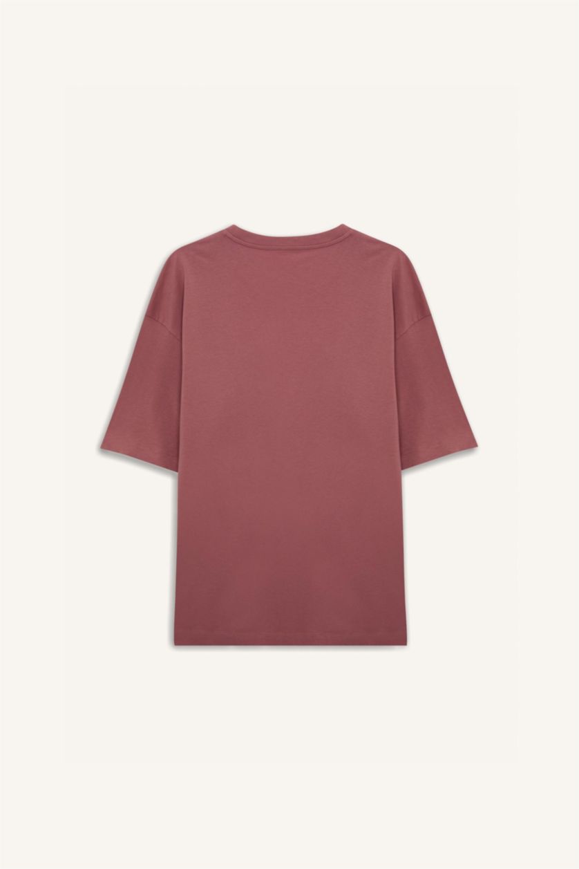 MAN Bordeaux DeFactoFit Oversize Fit Printed Sports T-Shirt