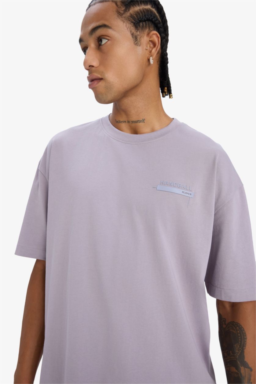 MAN Lilac Oversize Fit Short Sleeve T-Shirt