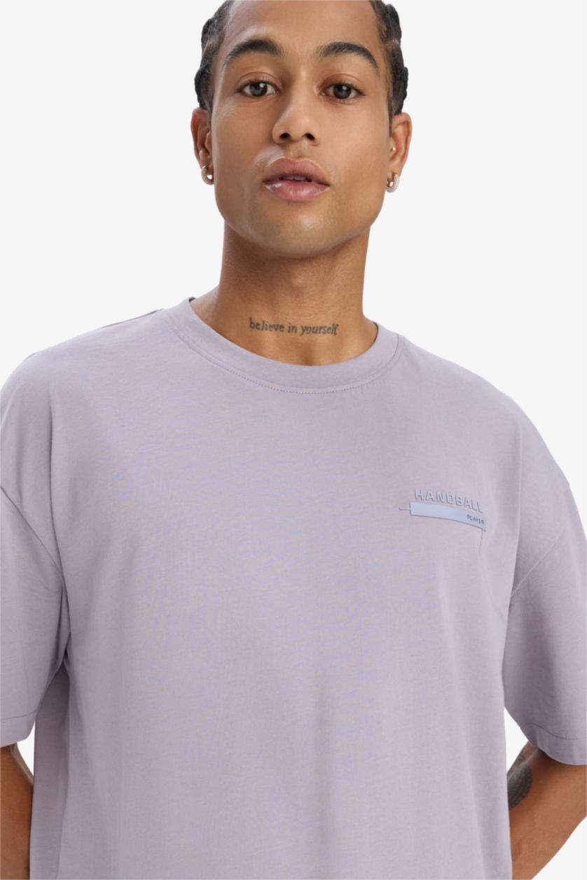 MAN Lilac Oversize Fit Short Sleeve T-Shirt