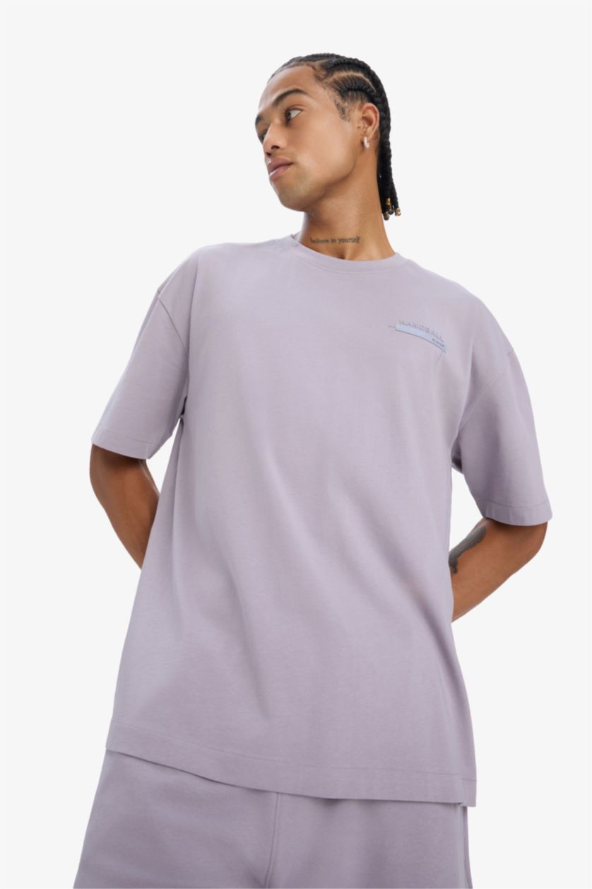 MAN Lilac Oversize Fit Short Sleeve T-Shirt