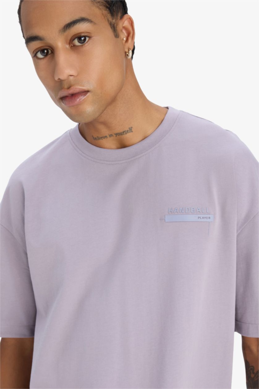 MAN Lilac Oversize Fit Short Sleeve T-Shirt
