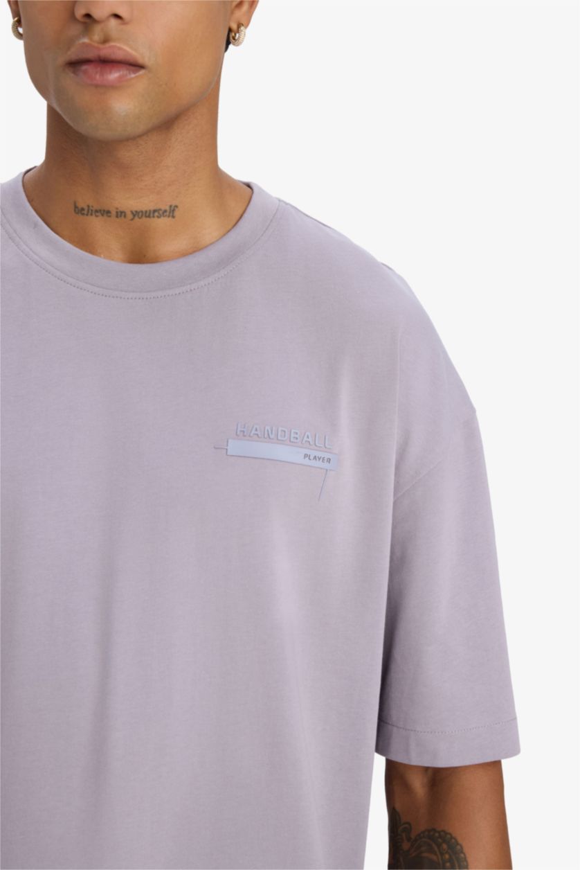 MAN Lilac Oversize Fit Short Sleeve T-Shirt