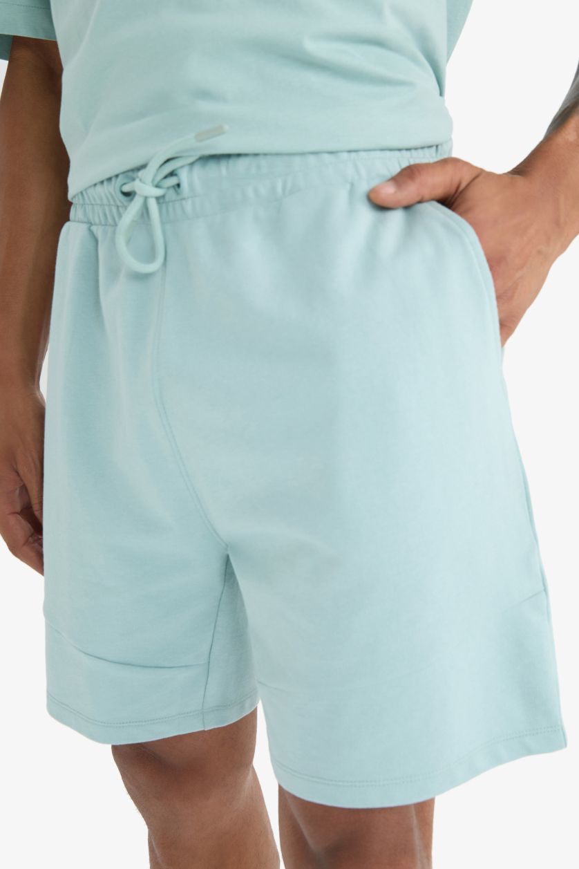 MAN Light Blue DeFactoFit Standard Fit Sports Shorts
