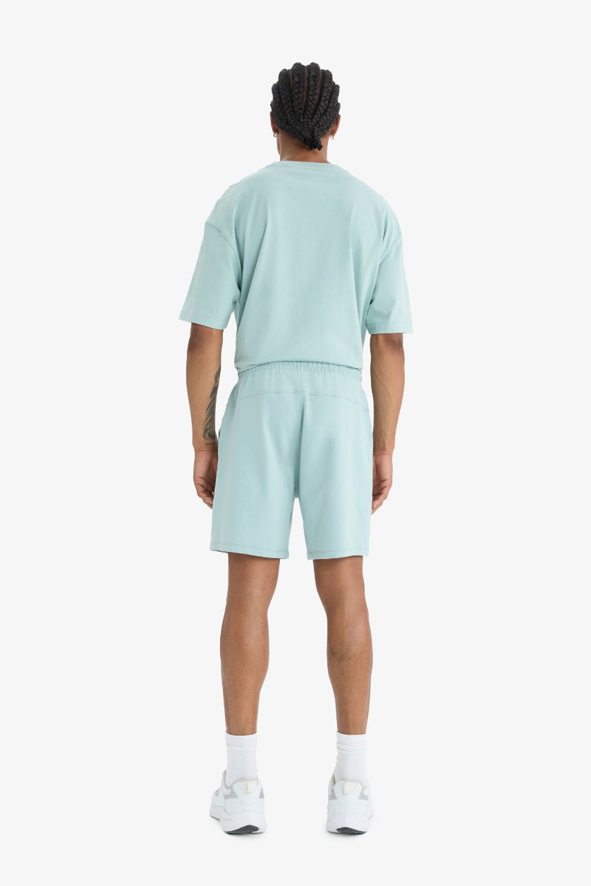 MAN Light Blue DeFactoFit Standard Fit Sports Shorts