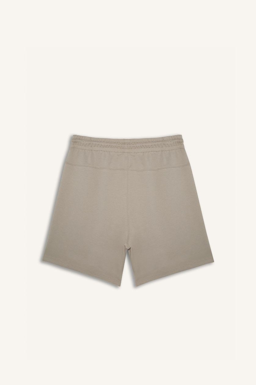 Erkek Kum Standart Fit Sporcu Beli Bağcıklı Cepli Şort