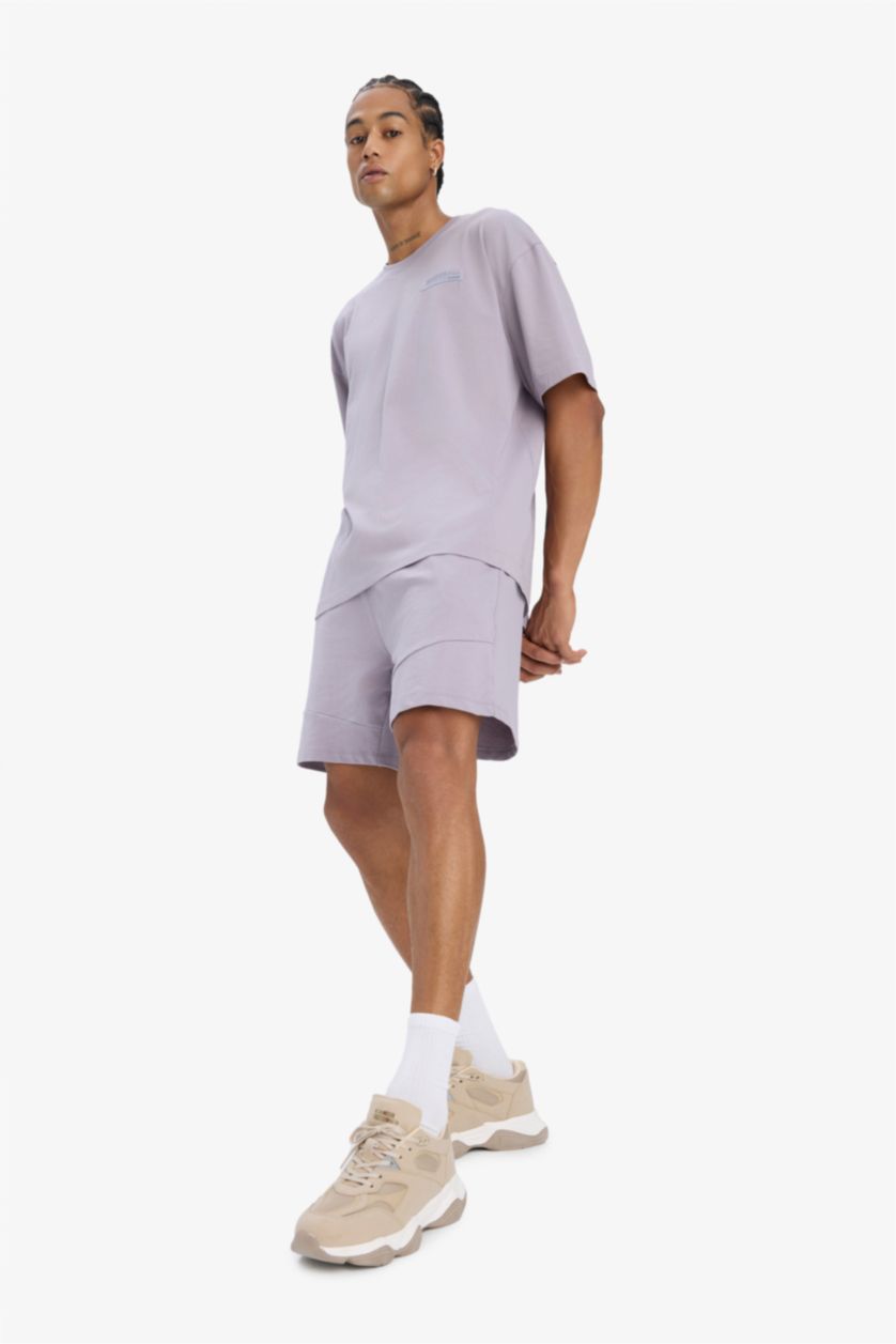 رجال أرجواني شورت رياضي قصة عادية من DeFactoFit