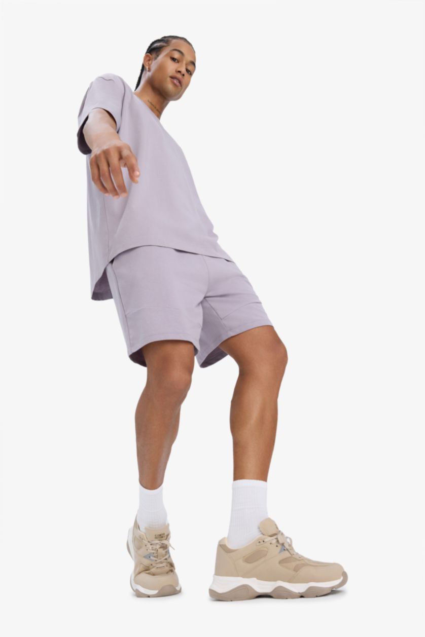 رجال أرجواني شورت رياضي قصة عادية من DeFactoFit