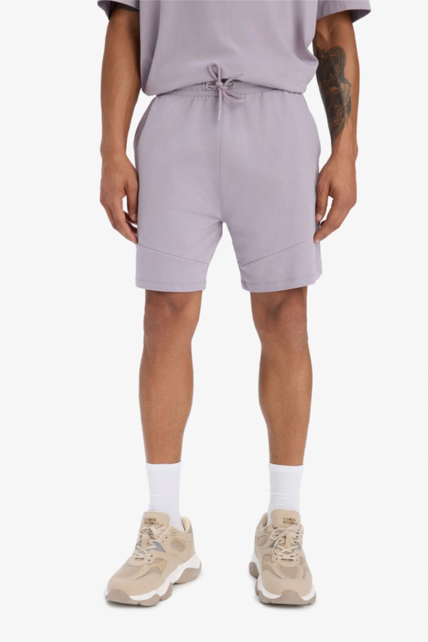 رجال أرجواني شورت رياضي قصة عادية من DeFactoFit