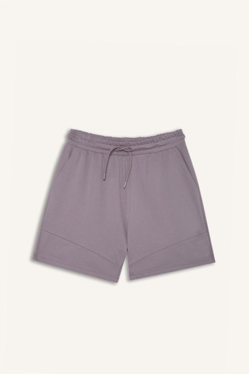 رجال أرجواني شورت رياضي قصة عادية من DeFactoFit