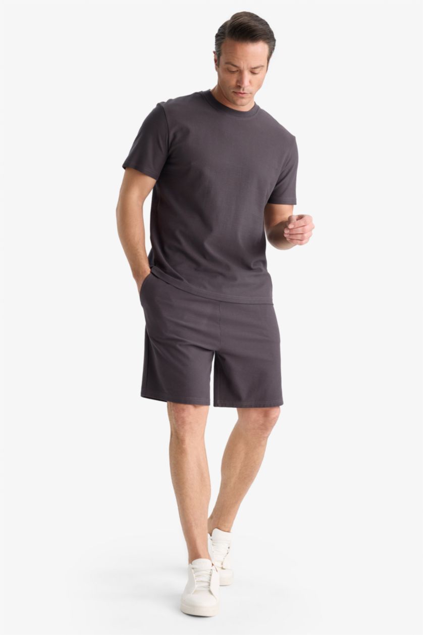 MAN انترا Cotton Relax Fit Twill Pocket Shorts