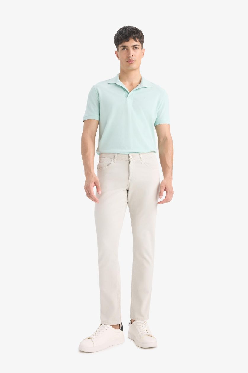 Erkek Mint %100 Pamuk Slim Fit Polo Tişört