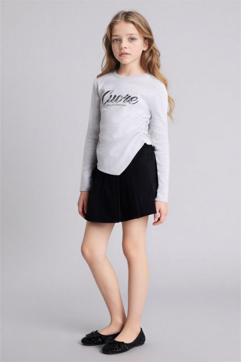 Girls & Teens Black Girl Gabardine Skirt
