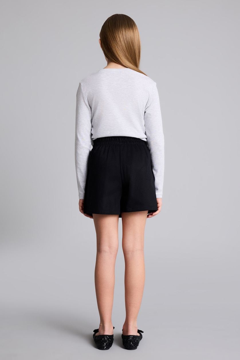 Young Girls - Teen Girls Black Girl Gabardine Skirt