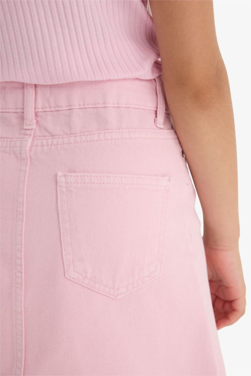 Kız Çocuk - Genç Kız Açık Pembe Gabardin Etek Kız Çocuk