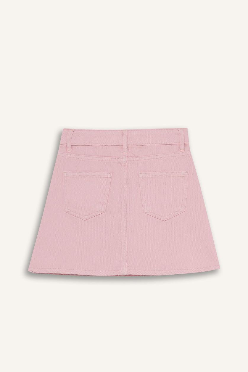 Kız Çocuk - Genç Kız Açık Pembe Gabardin Etek Kız Çocuk