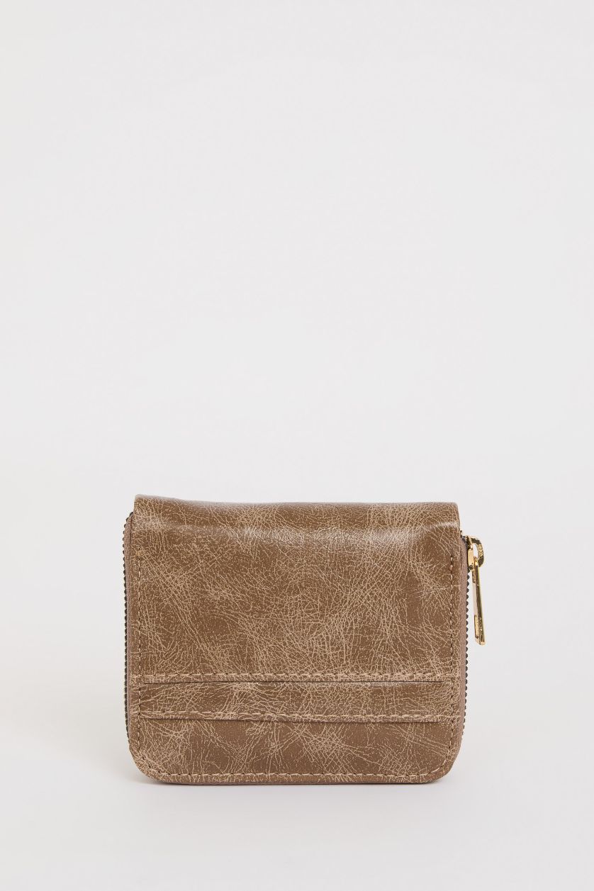 Kadın Koyu Bej Kadın Suni Deri Cüzdan