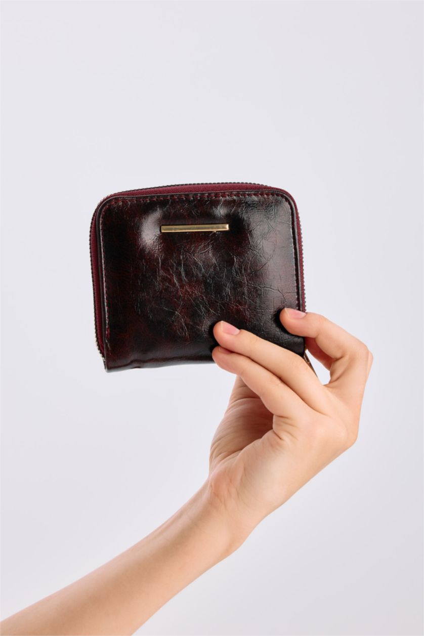 Kadın Bordo Kadın Suni Deri Cüzdan
