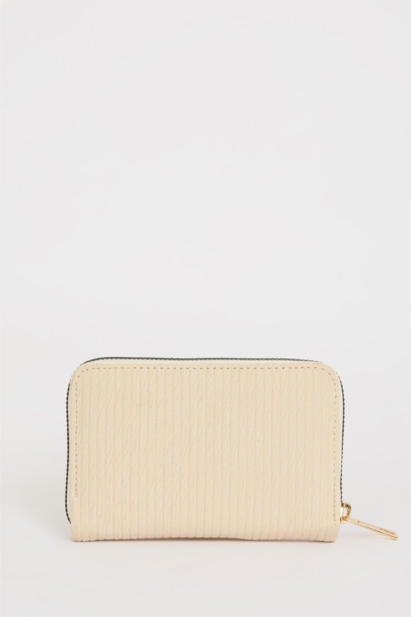 Woman Beige Woman Faux Leather Wallets