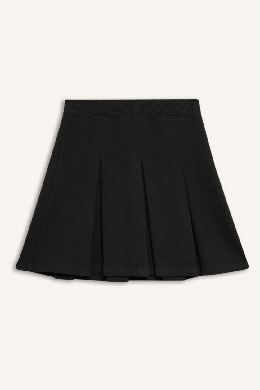 FILLES Noir Jupe basique avec plis pour fille