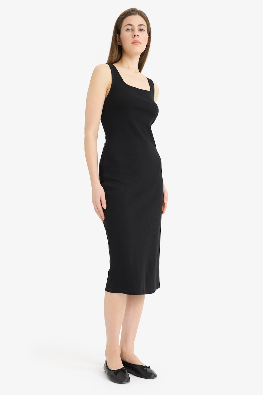 WOMAN Black Camisole Midi Dress