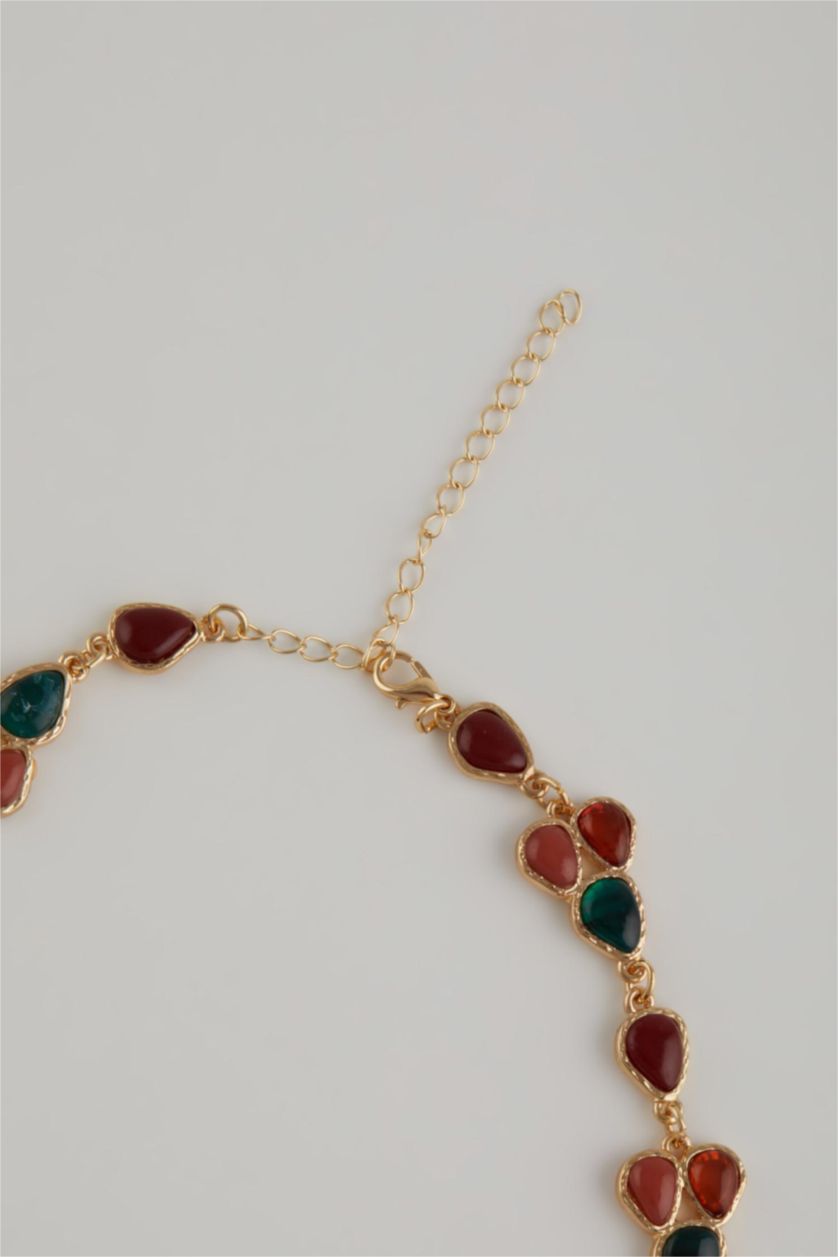 Kadın Karma Kadın Taşlı Gold Kolye