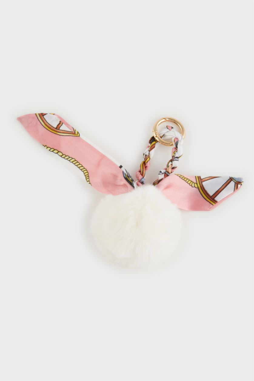 Woman Pink Woman White Charm Keychain