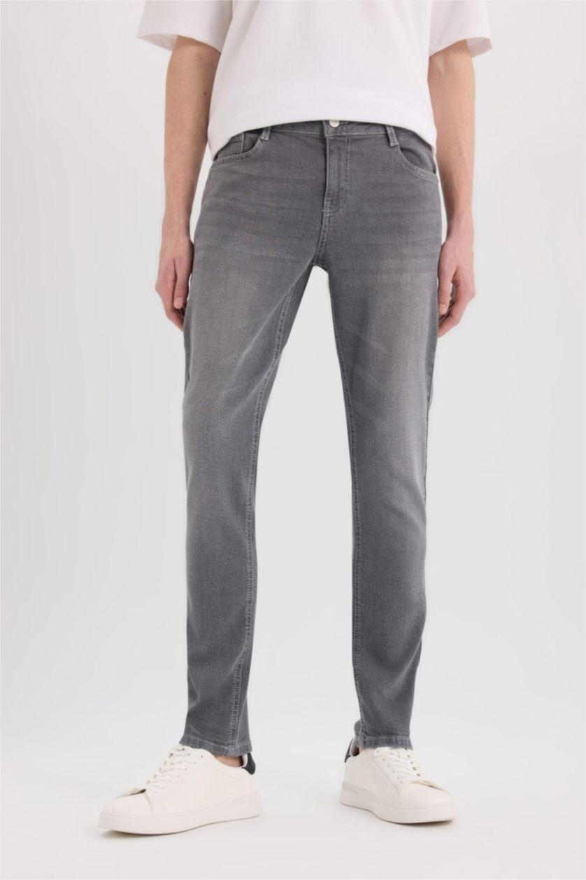 رجال رمادي بنطلون جينز كارلو سكيني فيت برجل ضيق