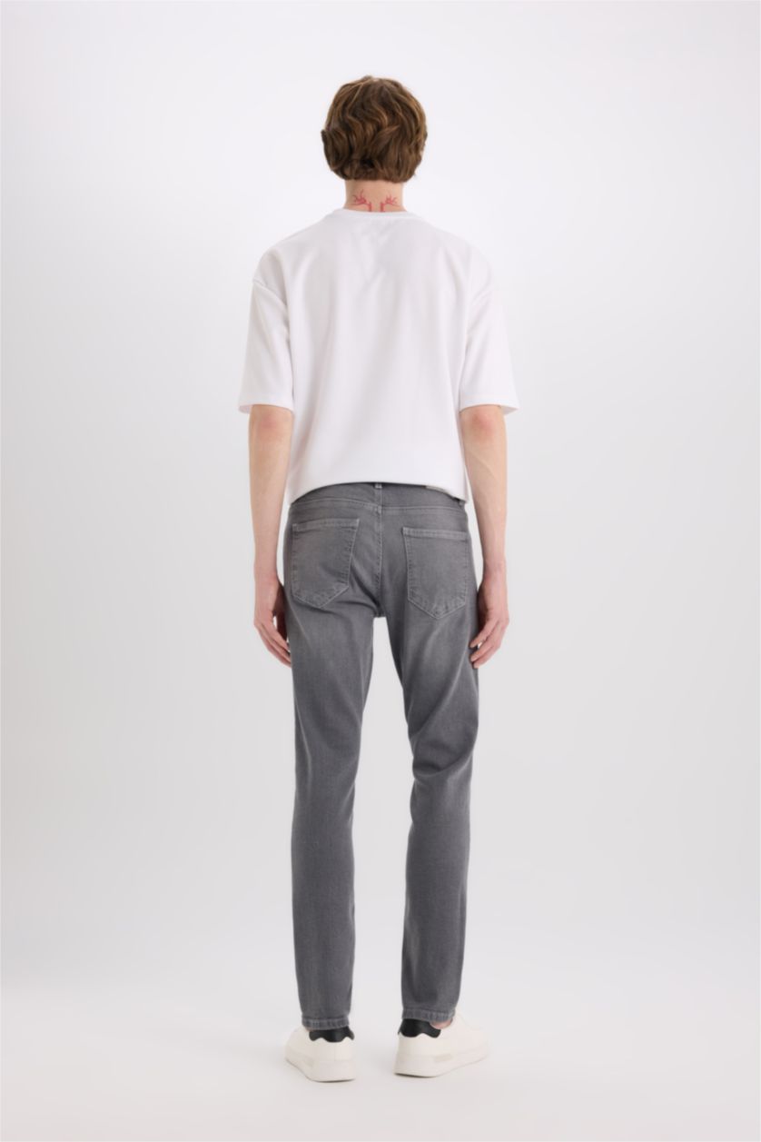 رجال رمادي بنطلون جينز كارلو سكيني فيت برجل ضيق