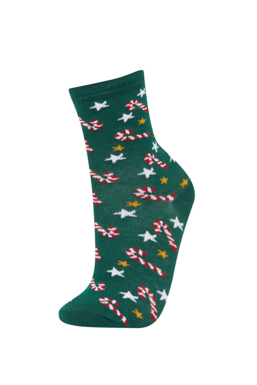 Erkek Çocuk - Genç Erkek Karma Yılbaşı Temalı 2'li Pamuklu Uzun Çorap Erkek Çocuk