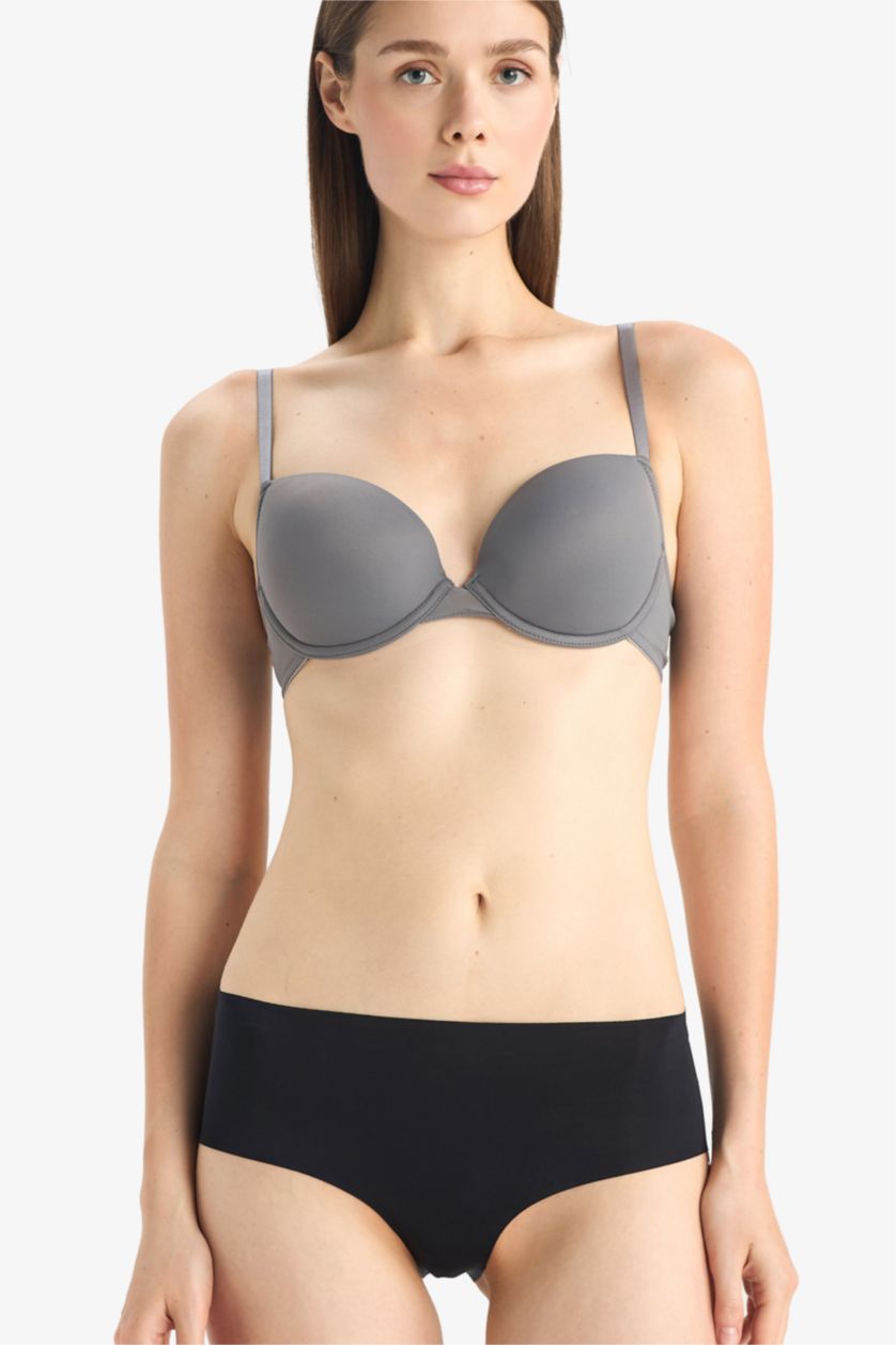 WOMAN Dark Grey Padded T-Shirt Bra