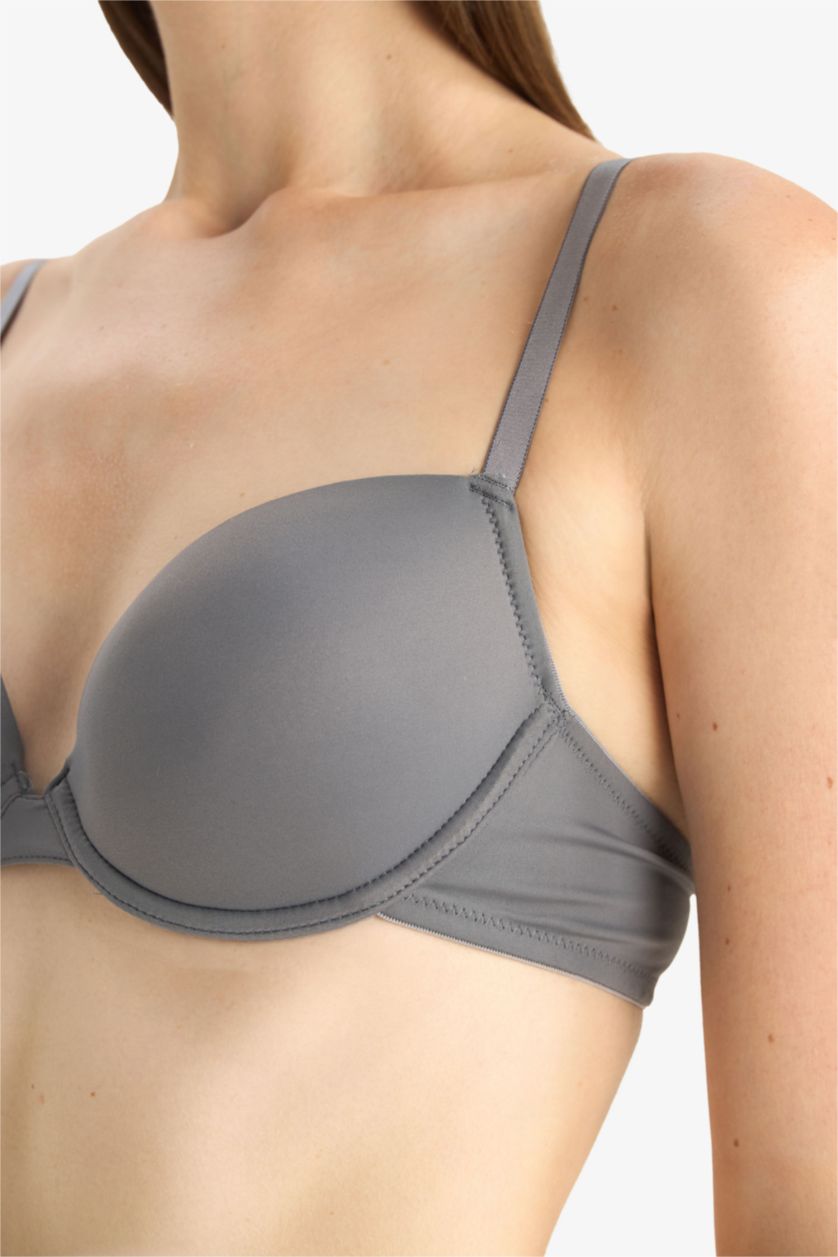 WOMAN Dark Grey Padded T-Shirt Bra