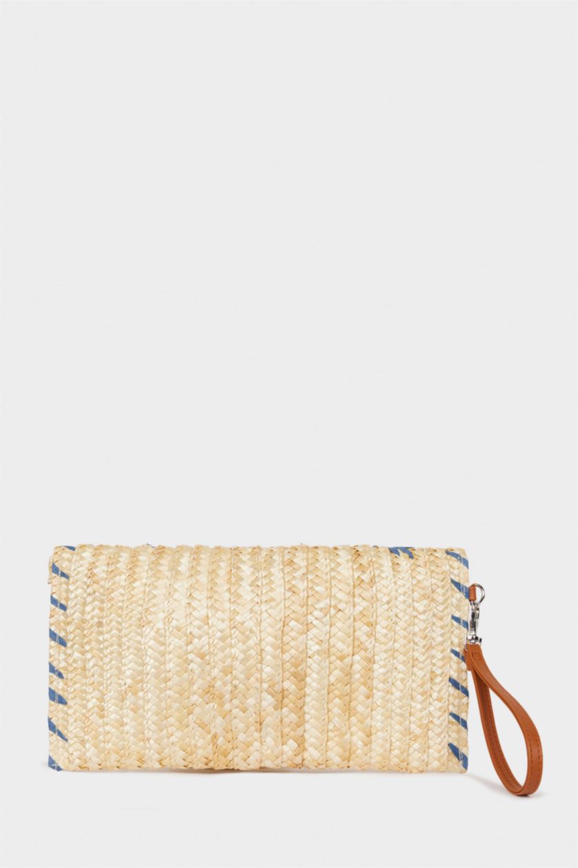 Kadın Açık Kum Kadın Hasır Omuz Çantası