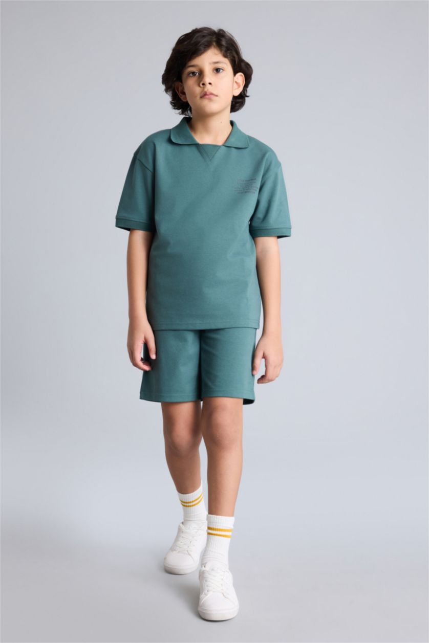 أولادي أخضر طقم اولادي قصة عادية - قطعتين