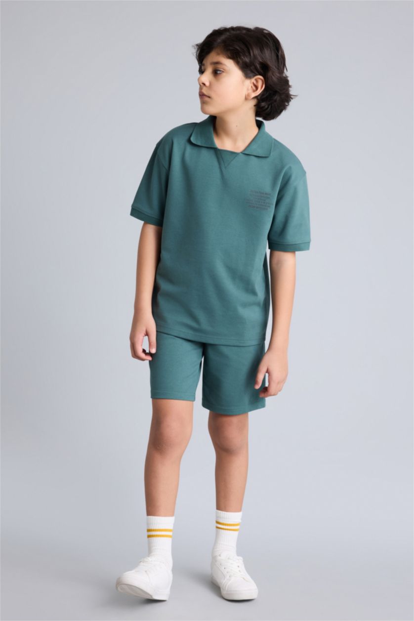 أولادي أخضر طقم اولادي قصة عادية - قطعتين