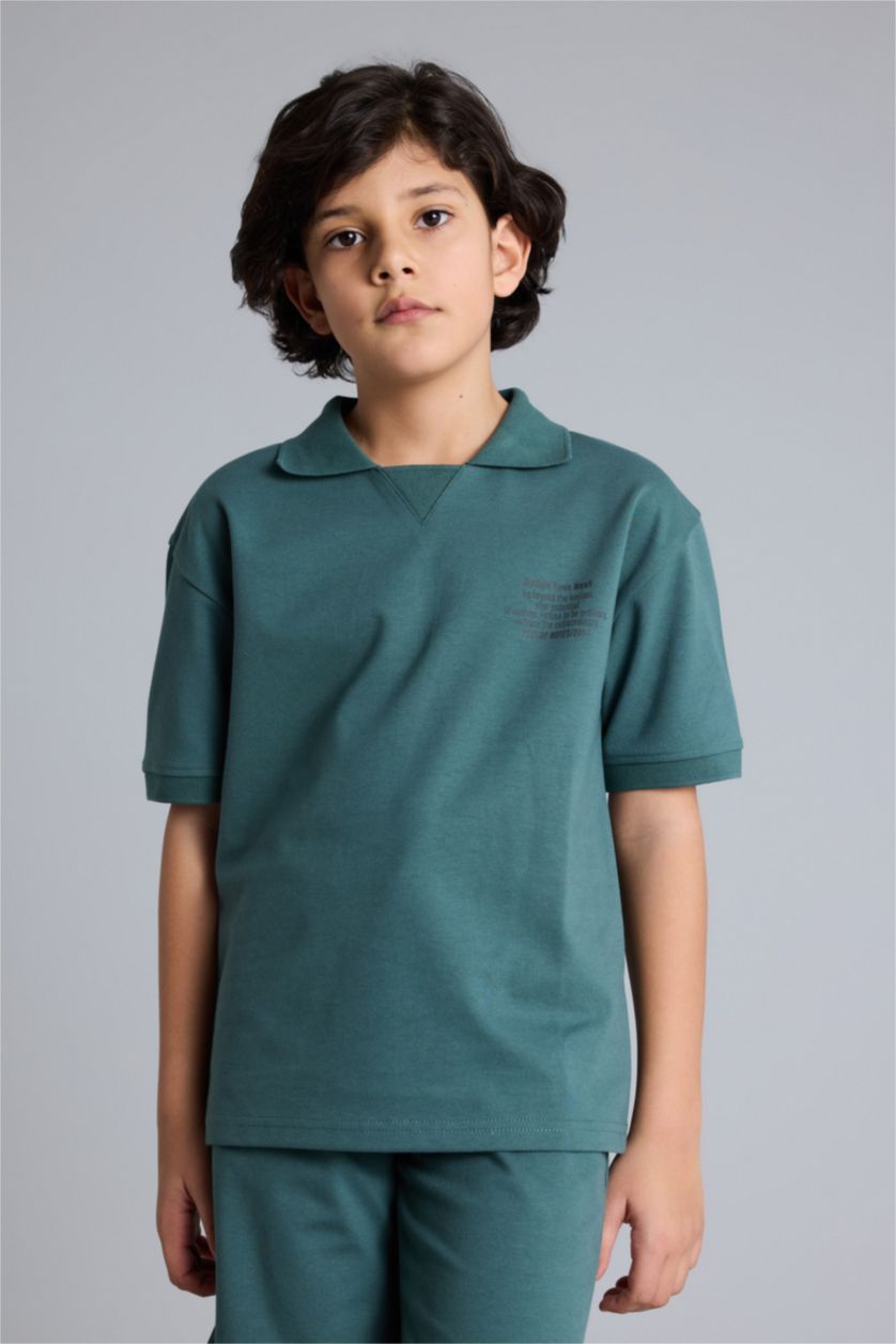 أولادي أخضر طقم اولادي قصة عادية - قطعتين