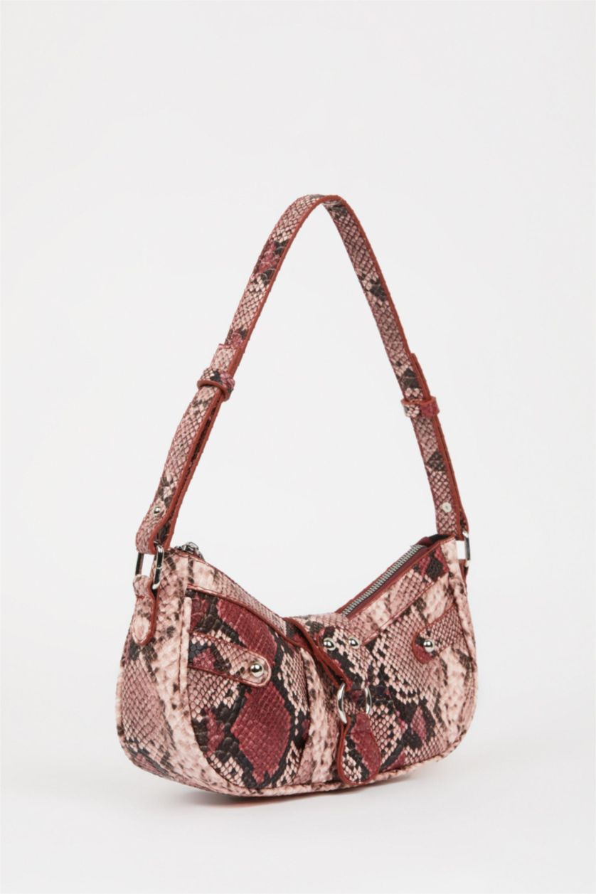 نساء زهري Faux Leather Shoulder bag