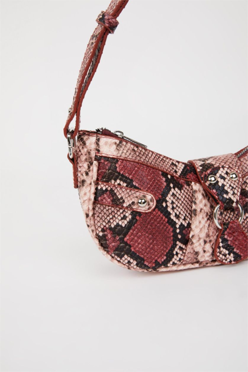 نساء زهري Faux Leather Shoulder bag