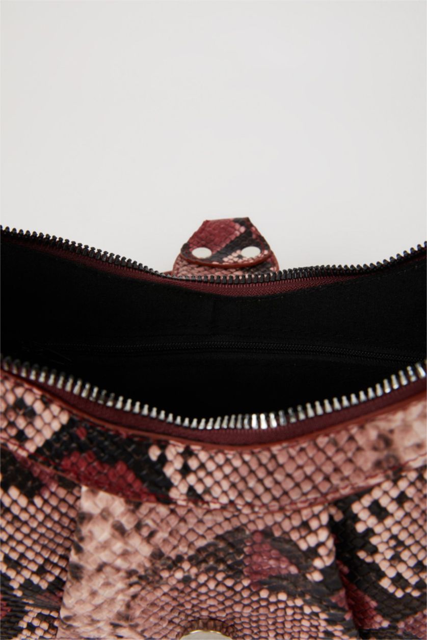 نساء زهري Faux Leather Shoulder bag