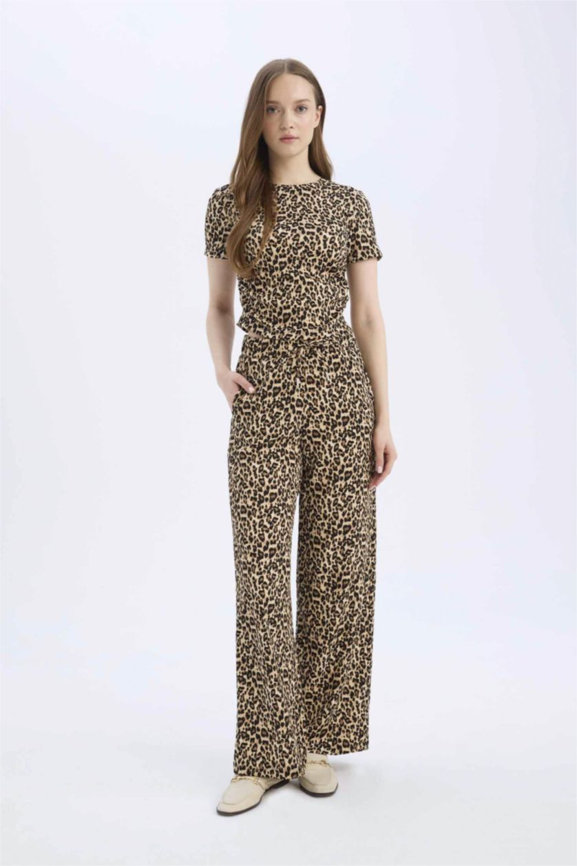 WOMAN Black Straight Fit Trousers