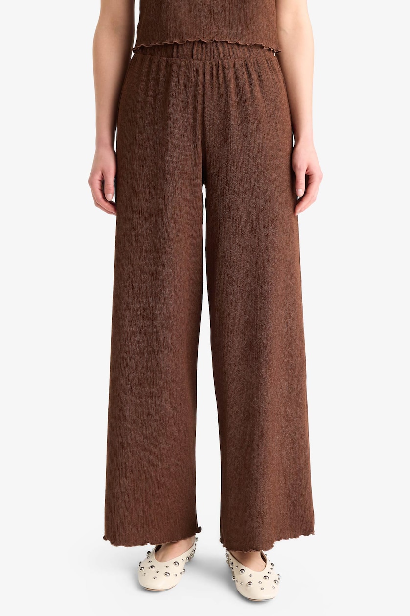 WOMAN Brown Wide Leg Trousers
