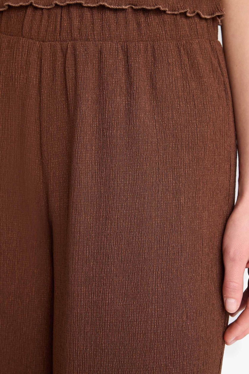 WOMAN Brown Wide Leg Trousers