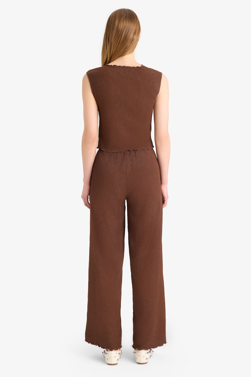 WOMAN Brown Wide Leg Trousers