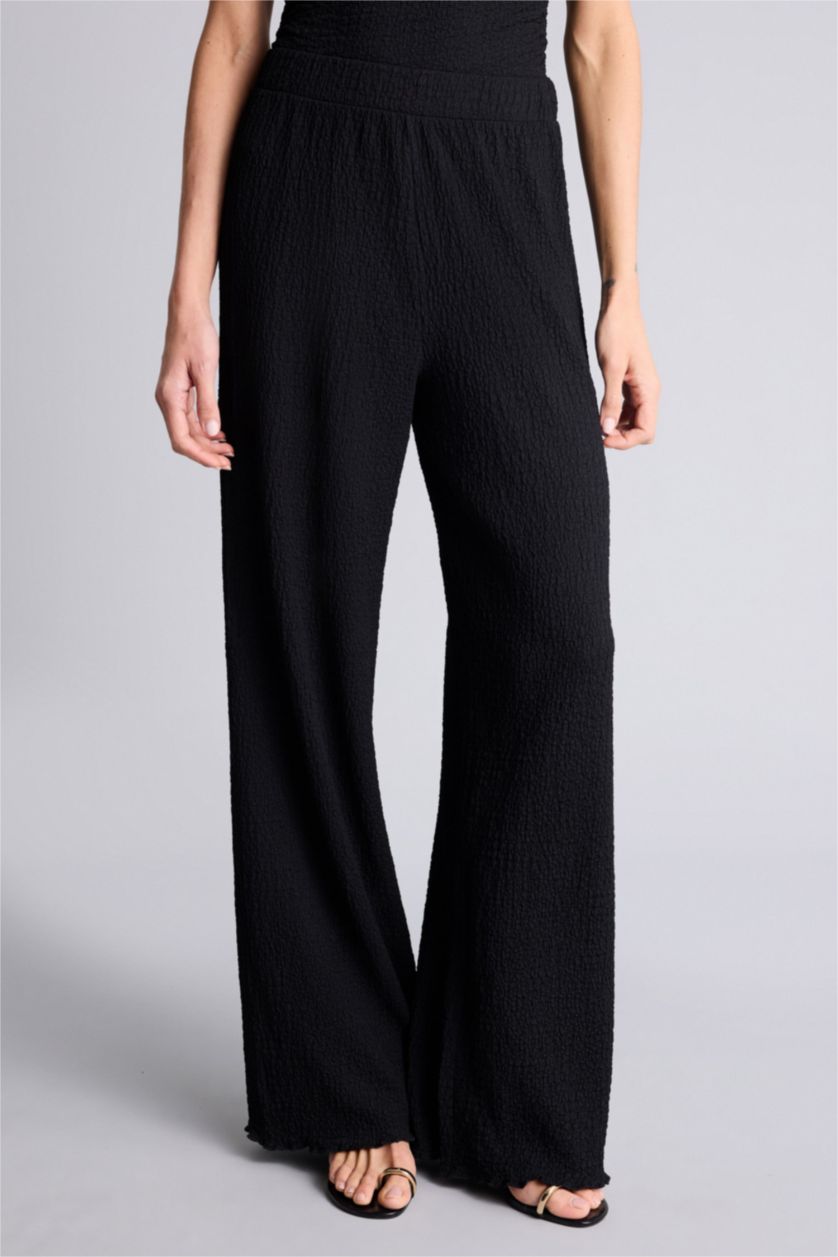 WOMAN Black Wide Leg Trousers