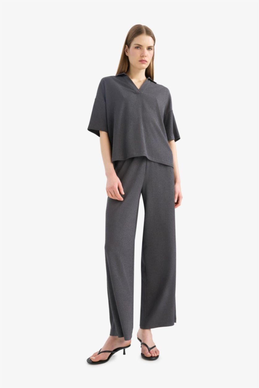 WOMAN Anthracite Wide Leg Trousers