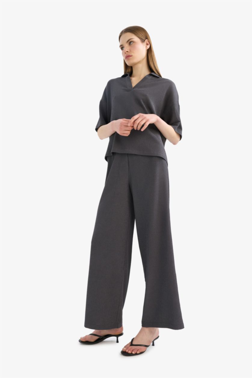 WOMAN Anthracite Wide Leg Trousers